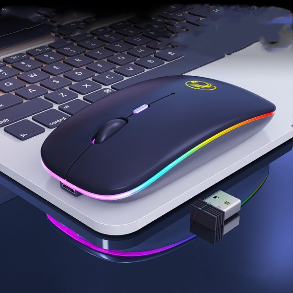 Luminous Charging Bluetooth Dual-mode Wireless Silent Mouse Desktop Notebook