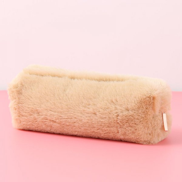 Plush octagonal pencil case for students