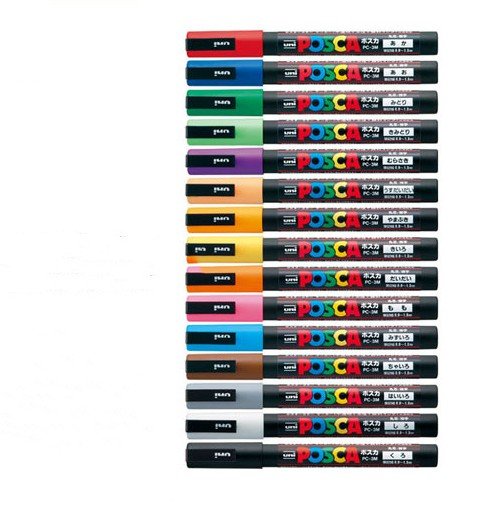 Advertising Pen Doodle 0.9 Acrylic Marker 17 Colors Set