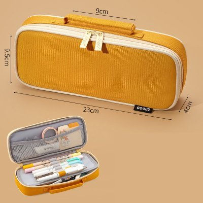 Functional Stationery Box Korean Simple Creative Middle School Girl Canvas Large Capacity Pencil Case Pencil Case