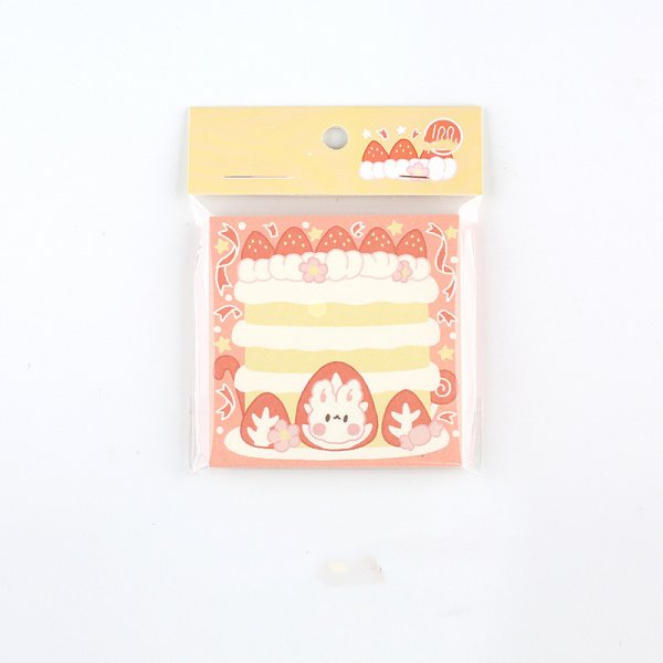 MINKYS New Kawaii 100 Sheets Cute Milk Strawberry Memo Note Daily