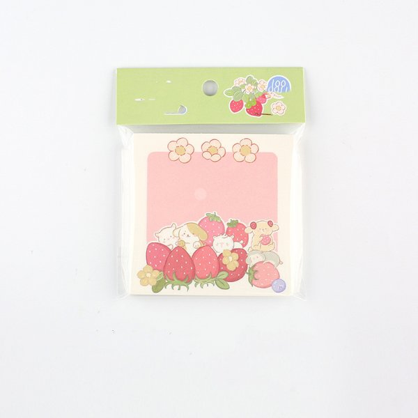 MINKYS New Kawaii 100 Sheets Cute Milk Strawberry Memo Note Daily