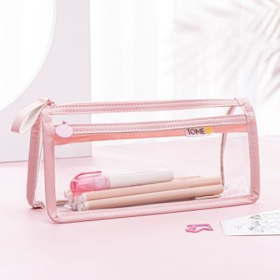 Transparent Double-layer Pencil Case Exam Special Large Capacity