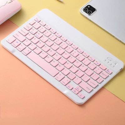 Compatible with Apple   Color Macaron Ultra-Thin Wireless Keyboard And Mouse